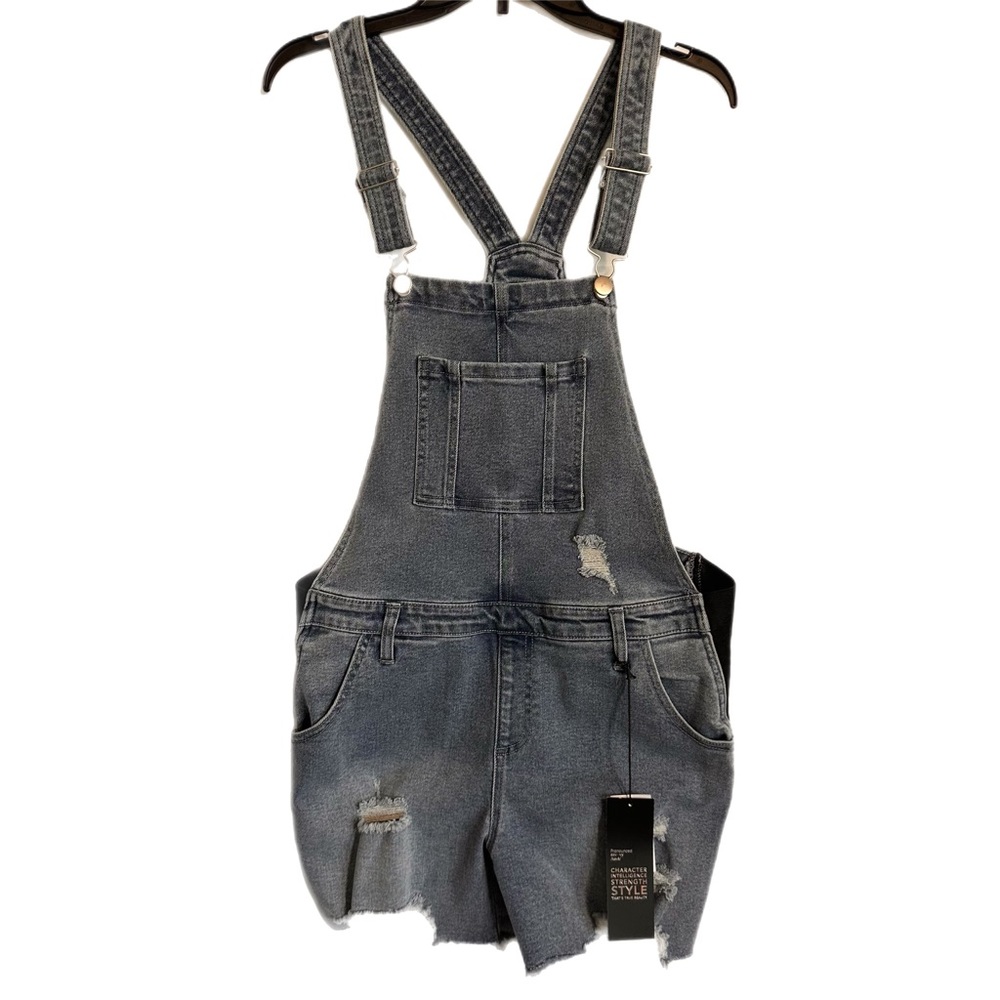 Savi Parker Maternity Denim Overall Shorts